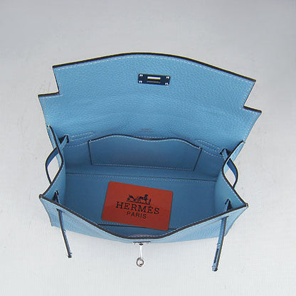 Hermes Kelly 22cm Handbag H008 Light Blue