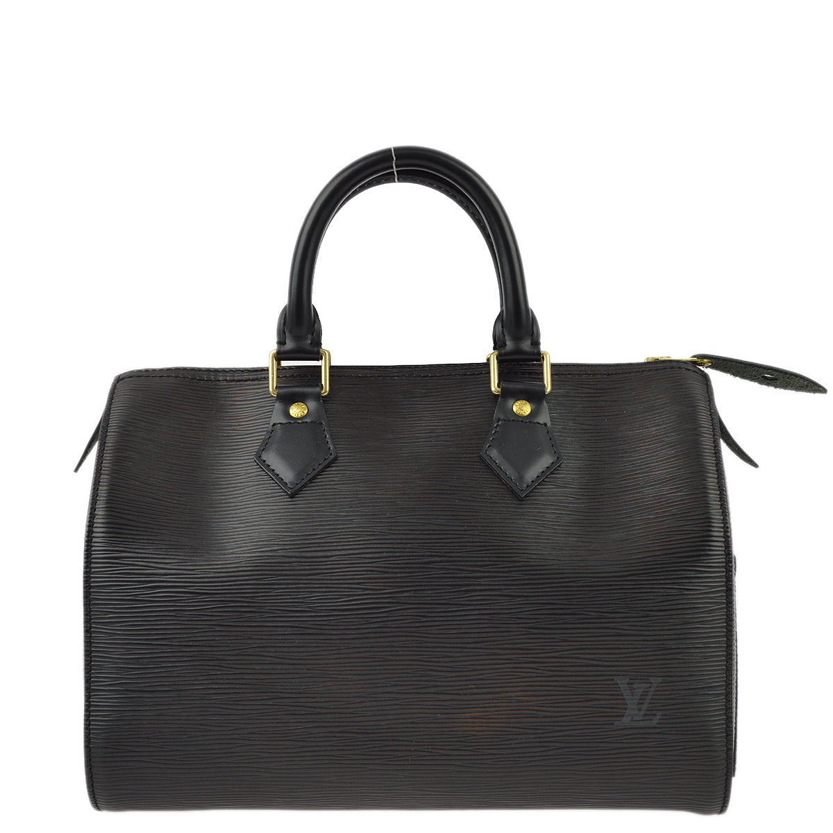 Louis Vuitton 2002 Black Epi Speedy 25 Handbag M43012