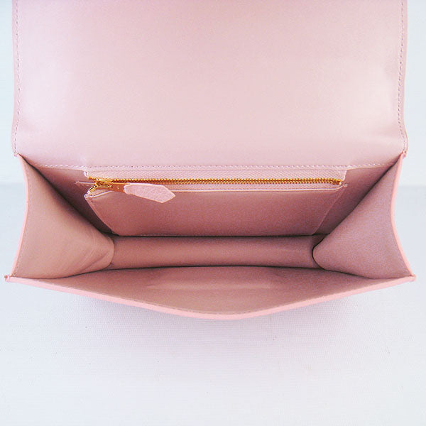 Hermes Constance Cowskin Leather Bag H017 pink golden