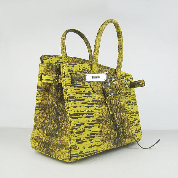 Hermes Birkin 6088 Ladies Lizard Leather Yellow Bag