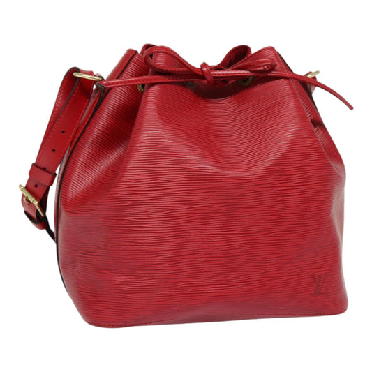 LOUIS VUITTON Epi Petit Noe Shoulder Bag Red M44107 LV Auth ep5550