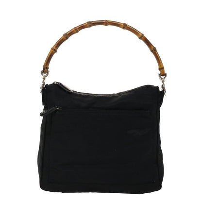 GUCCI Bamboo Shoulder Bag Nylon Black 00020320509  ep970