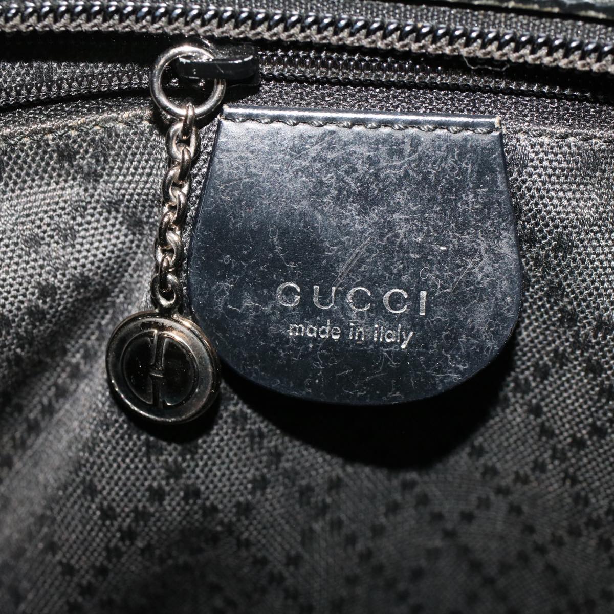 GUCCI Bamboo Shoulder Bag Nylon Black 00017050588  ep982