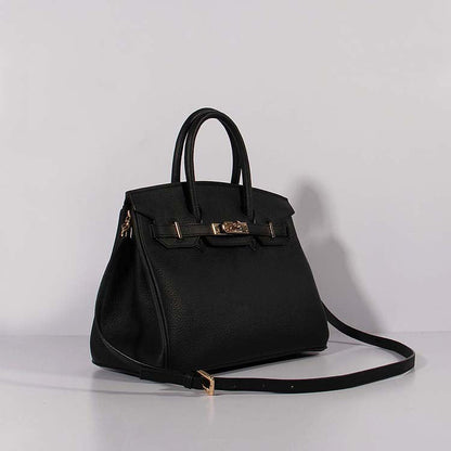 Hermes 30cm Birkin Bag Togo Leather with Strap Black Gold