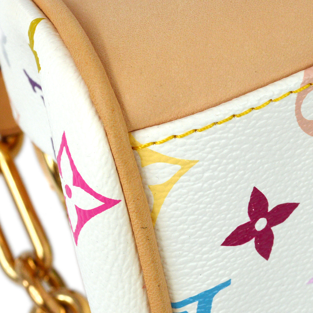 Louis Vuitton 2008 White Monogram Multicolor Beverly MM Handbag M40203