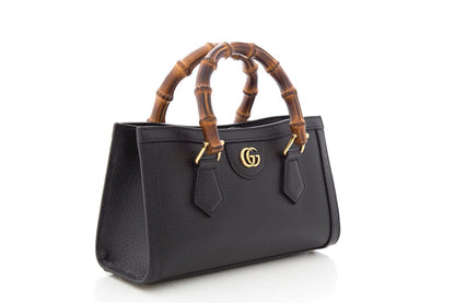 Gucci Black Diana Bamboo Handle HandBag