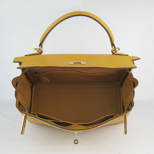 Hermes Kelly 32cm Togo Leather HandBag 6108 Yellow Golde