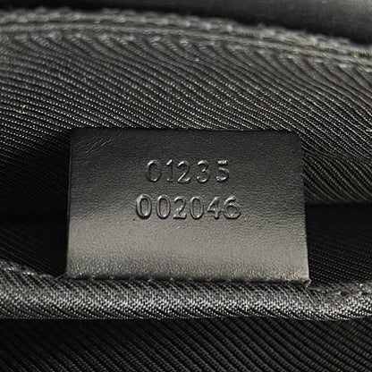 GUCCI - Black GG Monogram Canvas Shoulder Bag