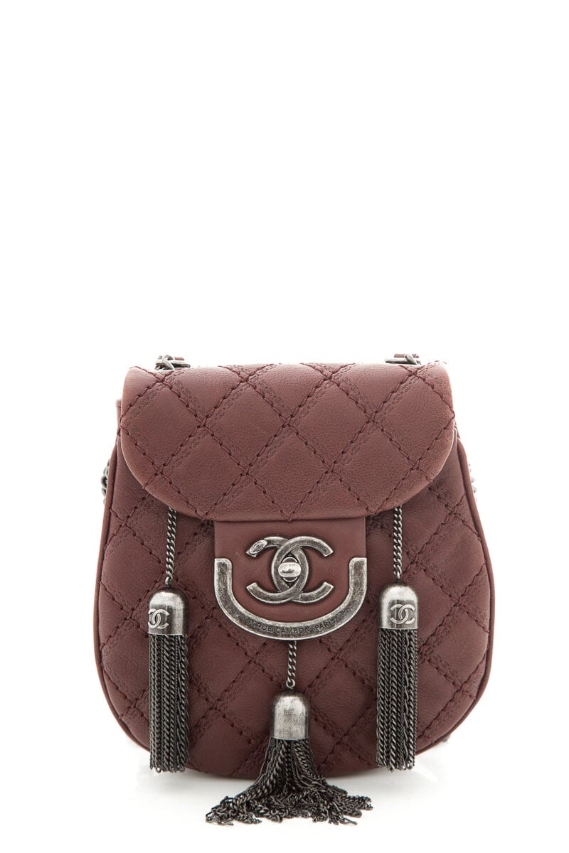 Chanel 2013 Paris-Edinburgh "Coco Sporran" Burgundy Quilted Lambskin  Mini