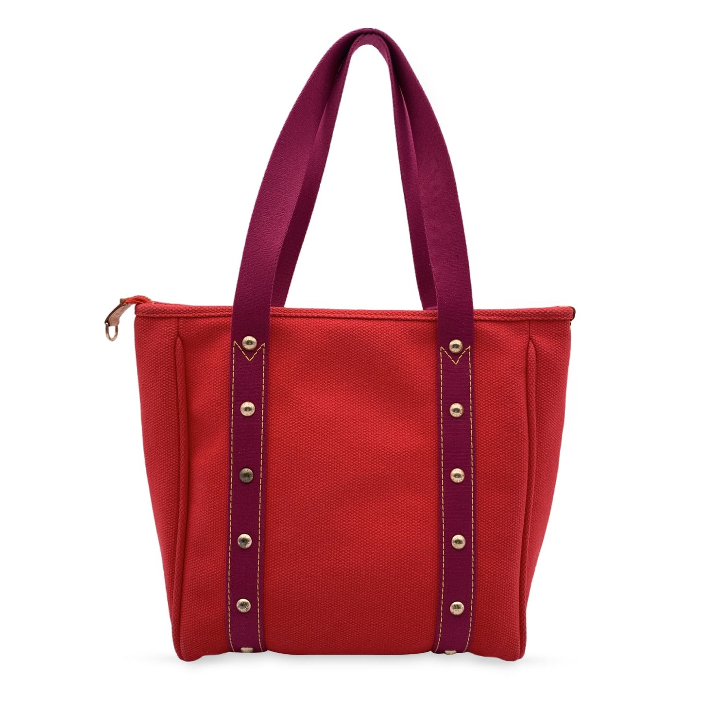 Louis Vuitton  Red Magenta Cabas Mm Antigua Tote Bag M40034 Handbag