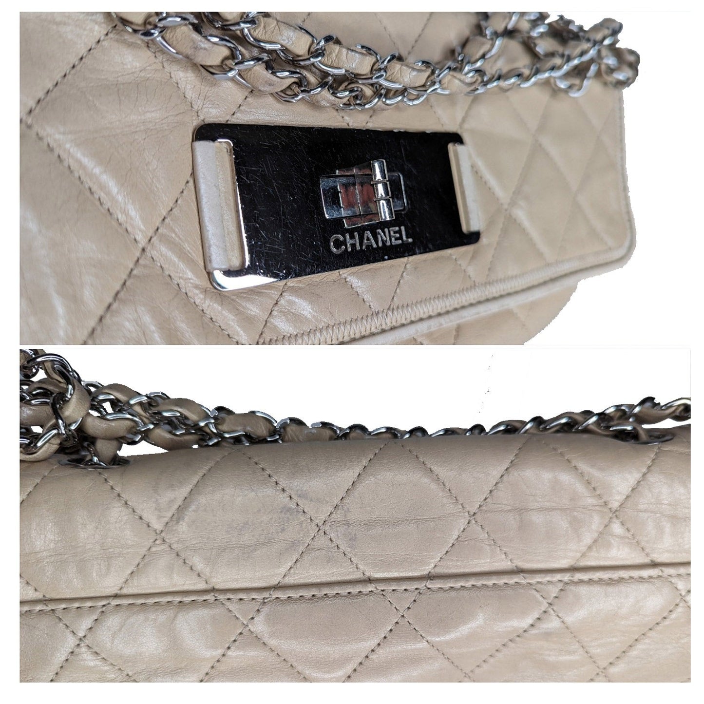 Chanel Beige Mademoiselle East-West Flap