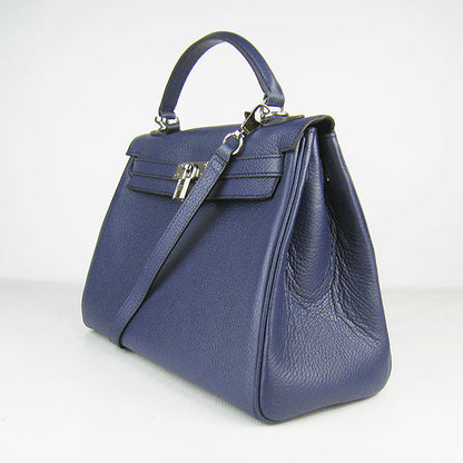 Hermes Kelly 32cm Togo Leather 6108 Dark Blue Silver