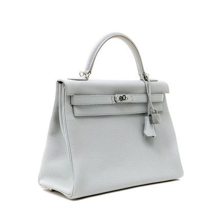 Hermes Kelly 32cm Gris Perle Togo w/ Palladium Hardware