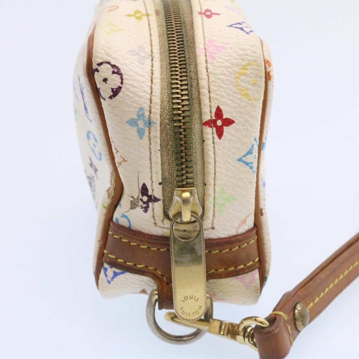 Louis Vuitton  Monogram Multicolor Trousse Wapity Pouch White M58033 Auth am1686g