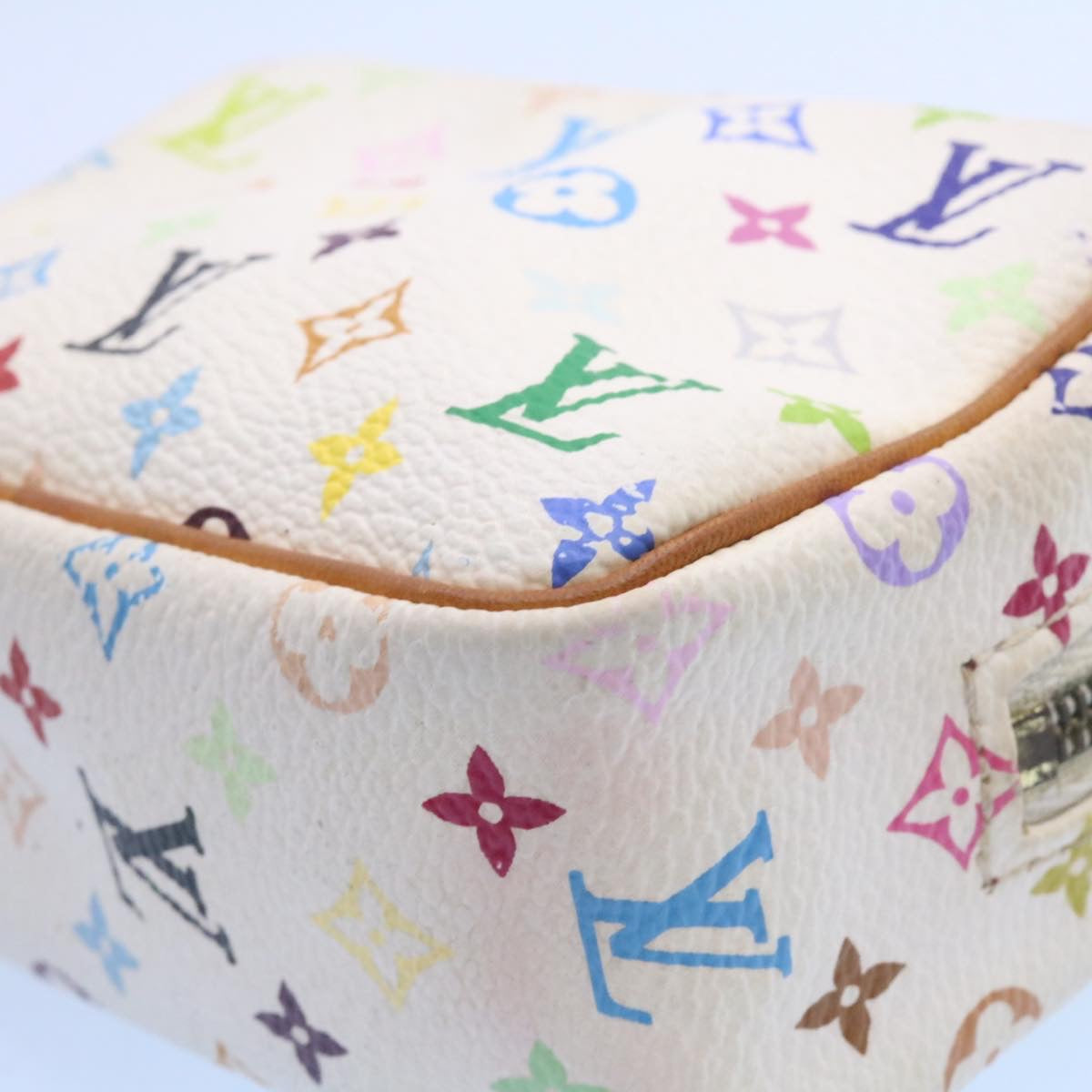 Louis Vuitton  Monogram Multicolor Trousse Wapity Pouch White M58033 Auth am1686g