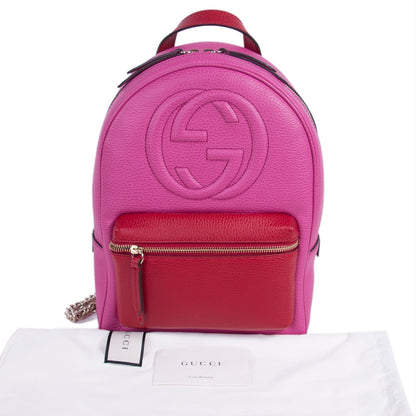 Gucci Bi-Color Soho Textured-Leather Backpack