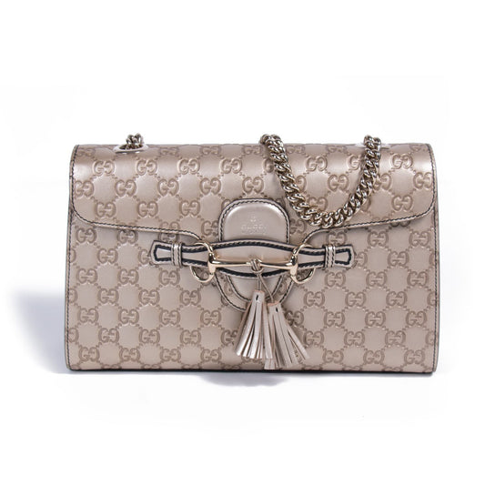 Gucci Emily Medium Metallic Shoulder Bag