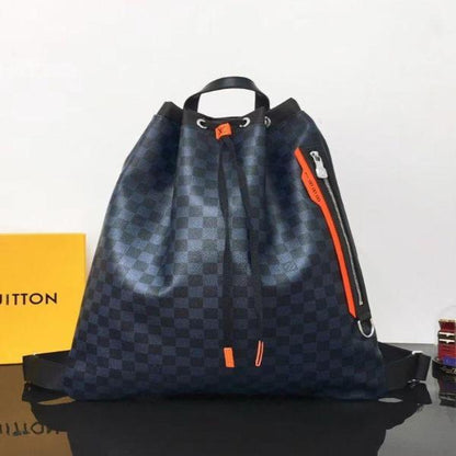 Louis Vuitton Drawstring Backpack Damier Colbat Race