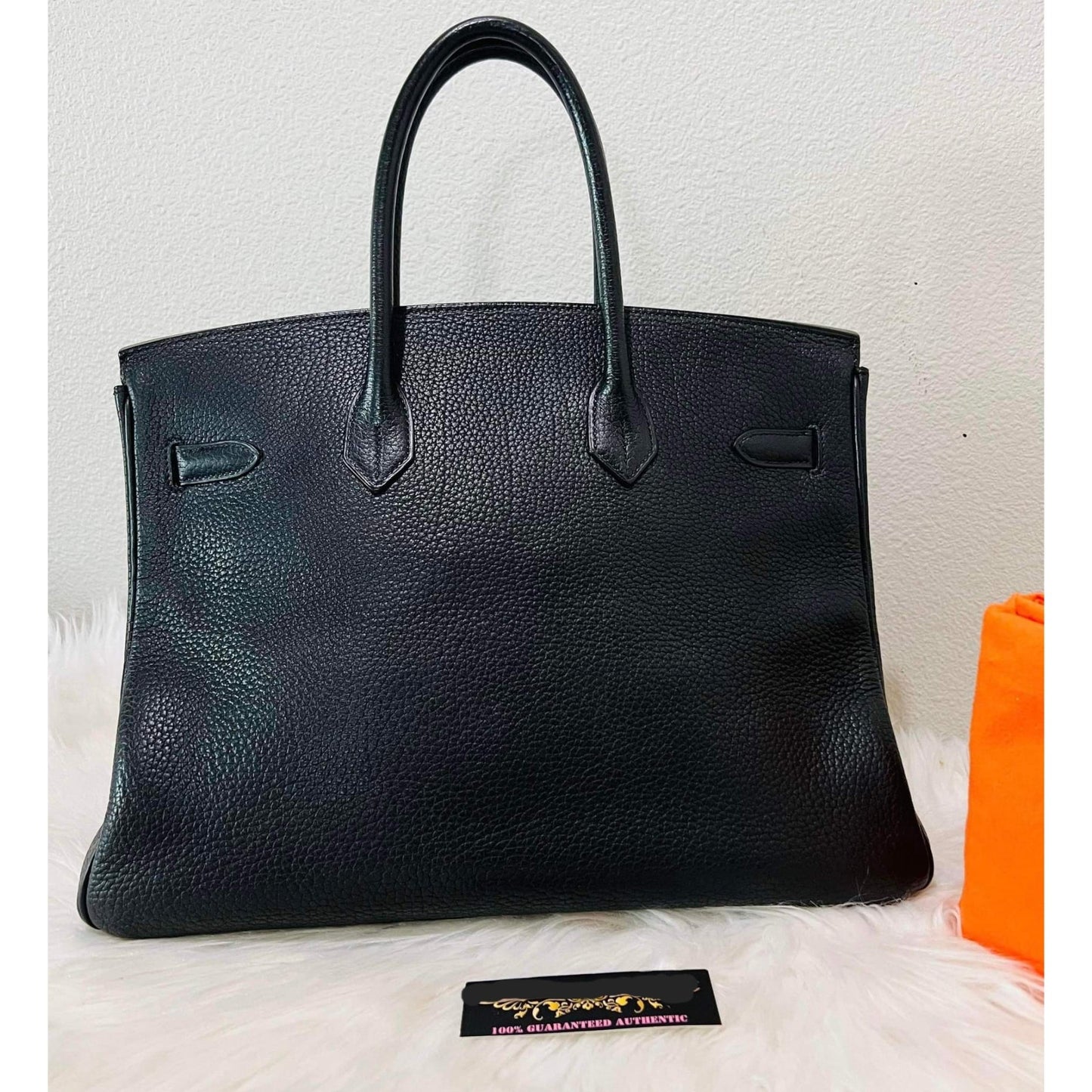 HERMES Birkin 35 Black Hand Bag