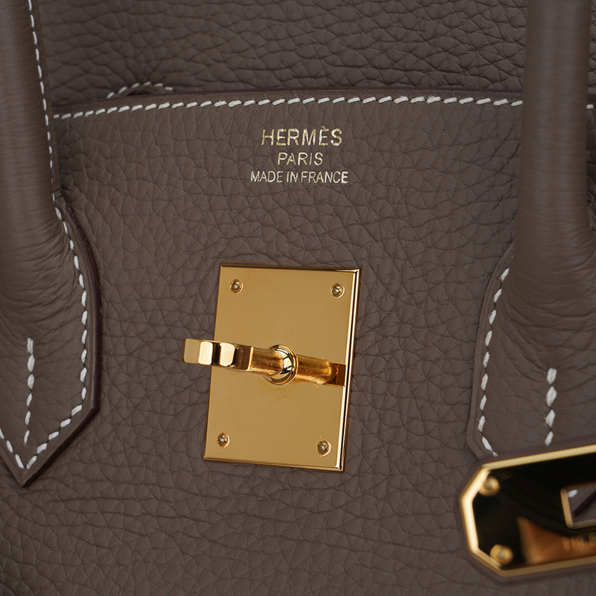 Hermes Birkin 35 Bag Etoupe Gold Hardware Togo Leather