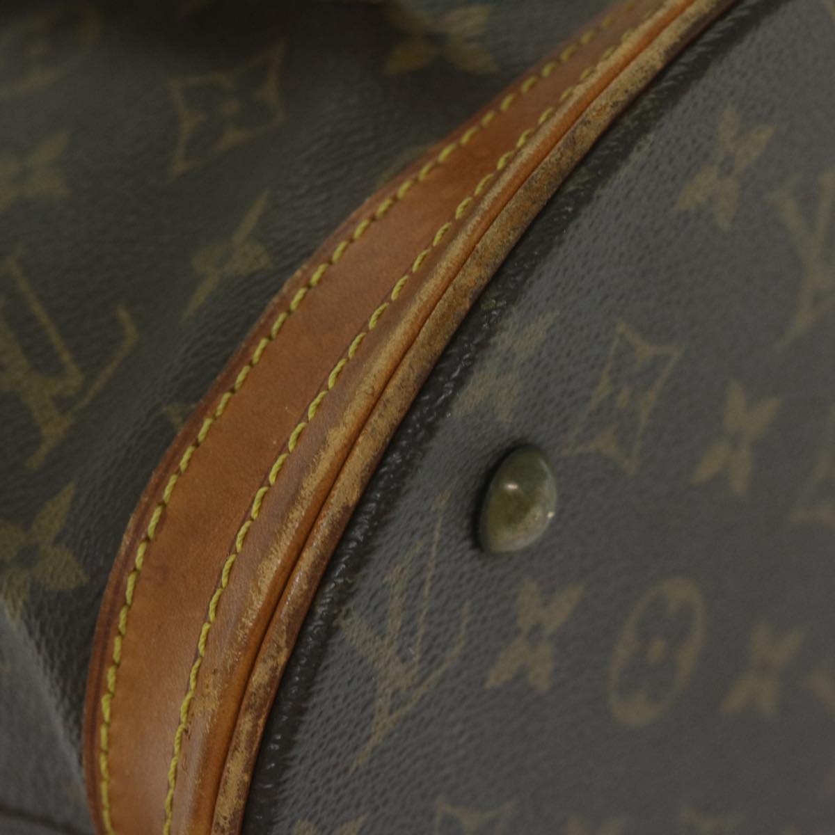 LOUIS VUITTON Monogram Bucket PM Shoulder Bag M42238 LV Auth hk983