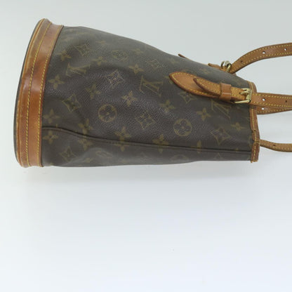 LOUIS VUITTON Monogram Bucket PM Shoulder Bag M42238 LV Auth hk983