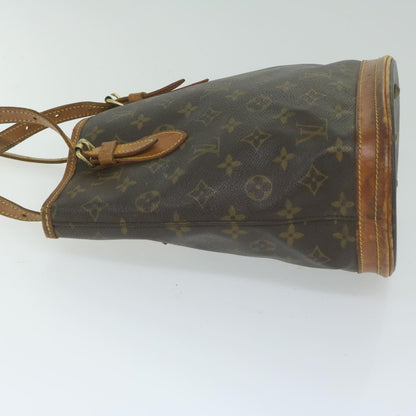 LOUIS VUITTON Monogram Bucket PM Shoulder Bag M42238 LV Auth hk983