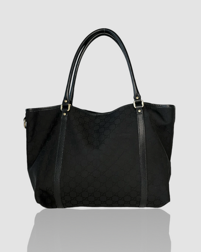 Gucci black GG nylon Jacquard