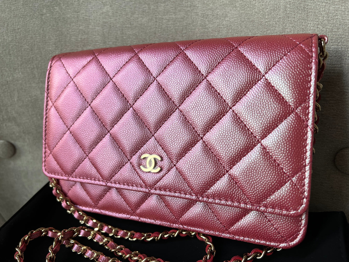 Part 2 payment - Chanel Iridescent Pink 22P Caviar Wallet on Chain (RRP £2810)