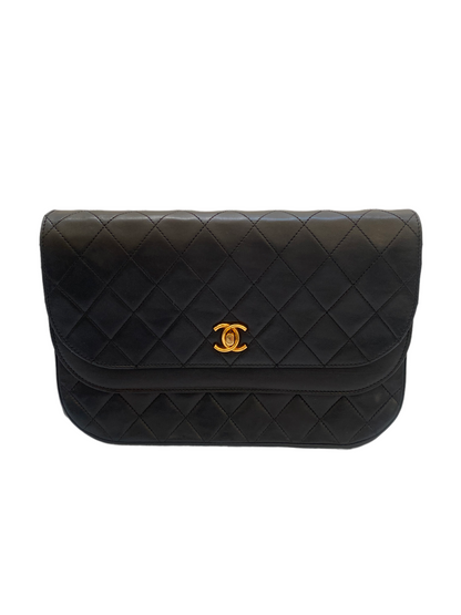 Chanel vintage dark blue quilted flap Bag