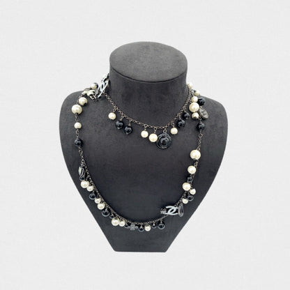 Chanel CC & pearls long necklace - 2010s