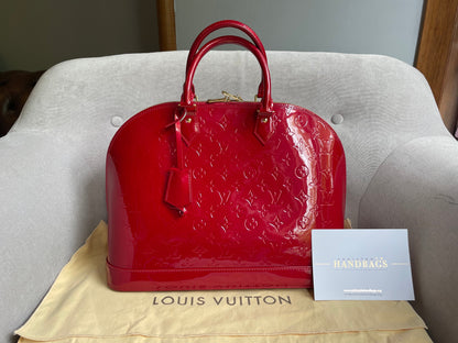 Louis Vuitton Alma PM Red Monogram Vernis (RRP £1650)