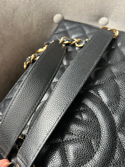 Chanel Black Caviar Grand Shopper Tote Gold Hardware (GST)