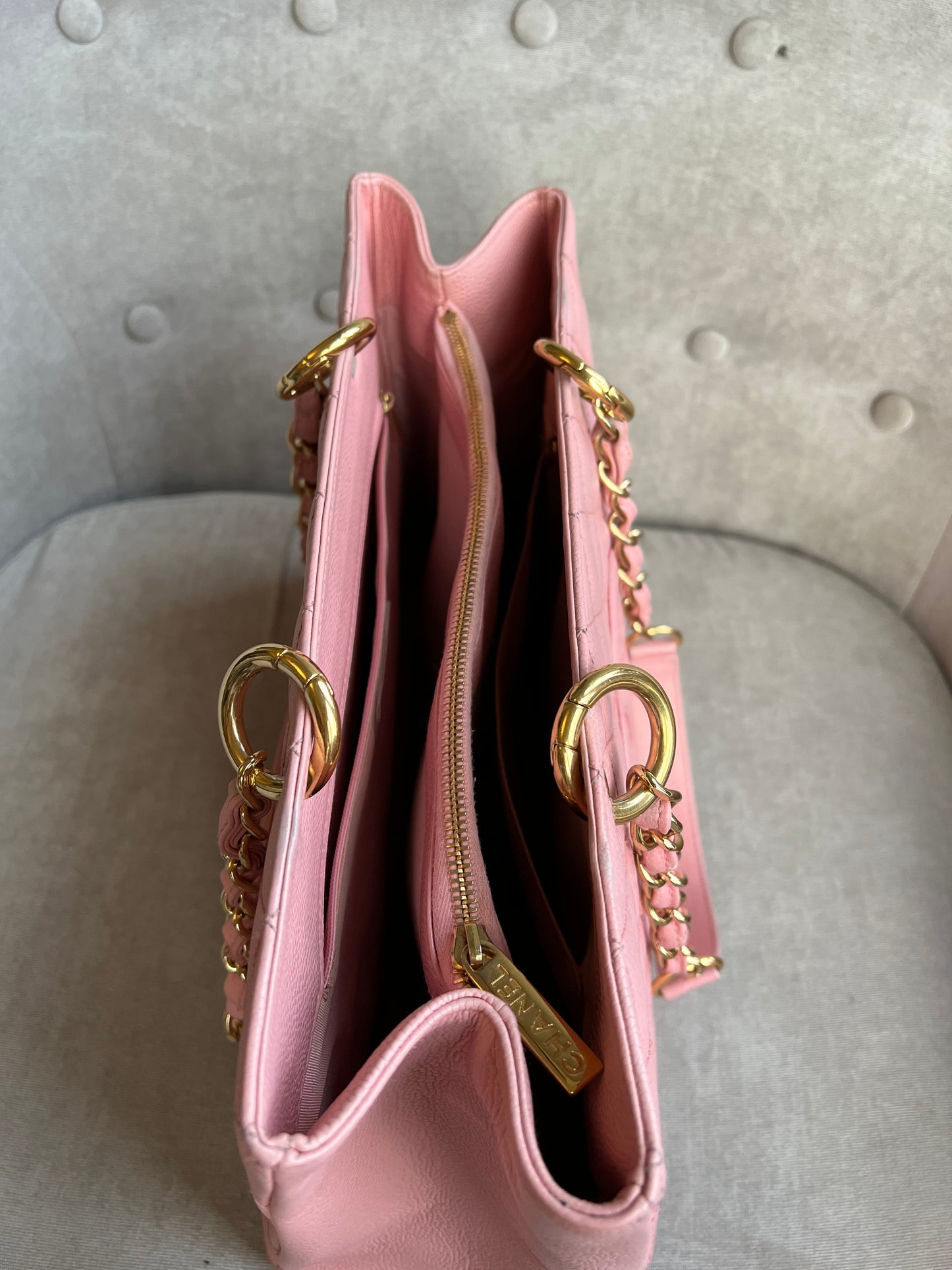 Chanel Pink Caviar Grand Shopper Tote (GST)