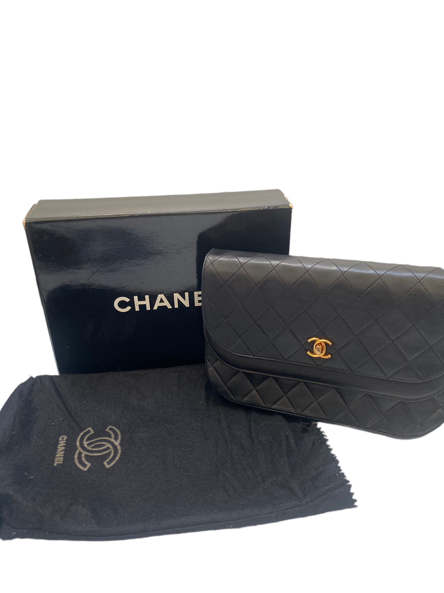 Chanel vintage dark blue quilted flap Bag