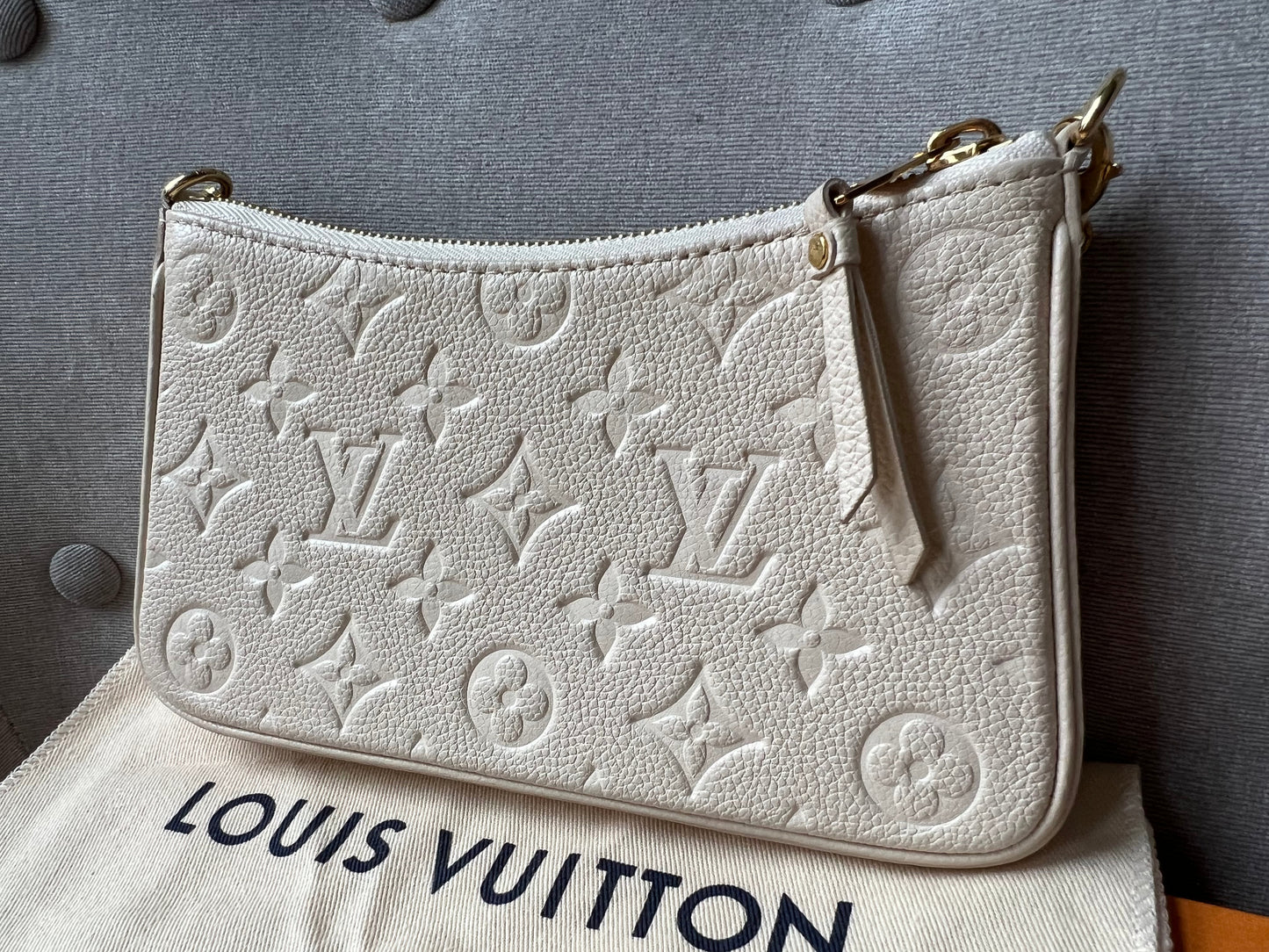 Louis Vuitton Easy Pouch Creme Empreinte (RRP £1280)