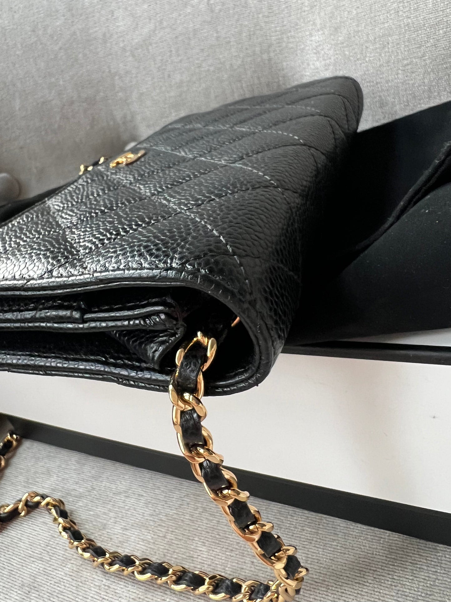 Chanel Black Caviar Wallet on Chain