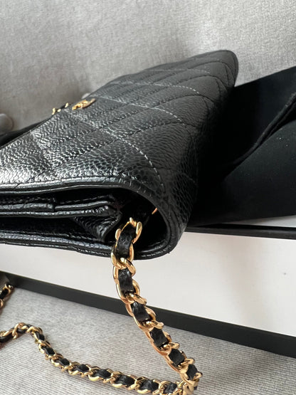 Chanel Black Caviar Wallet on Chain