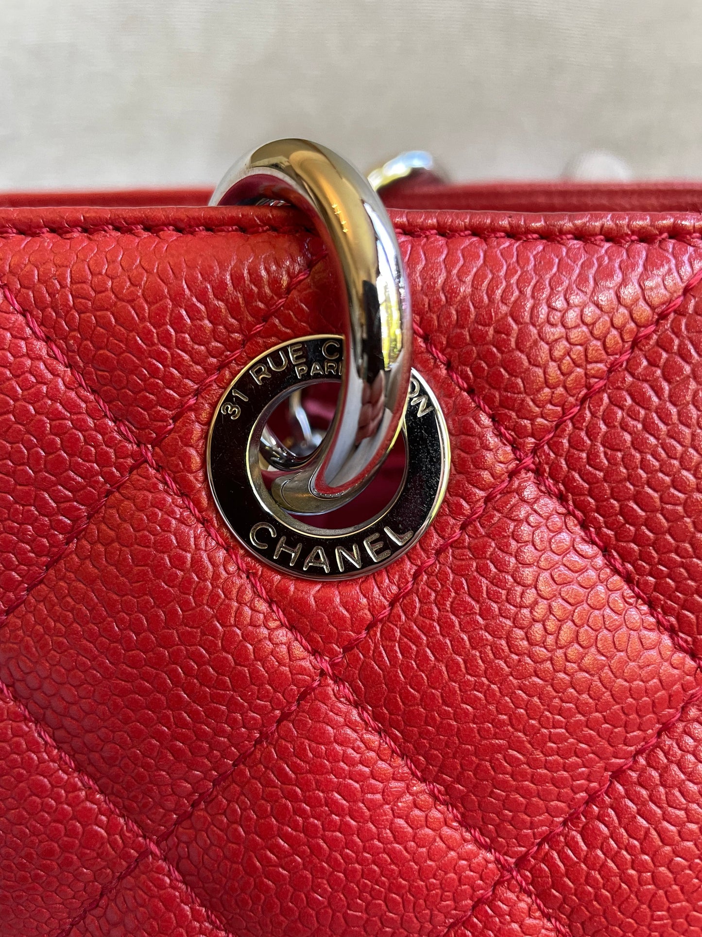 Chanel Red Caviar Grand Shopper Tote (GST)