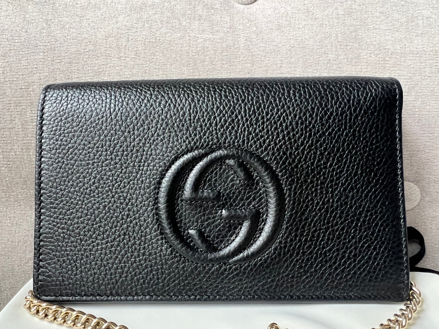 Gucci Black Soho Chain Wallet