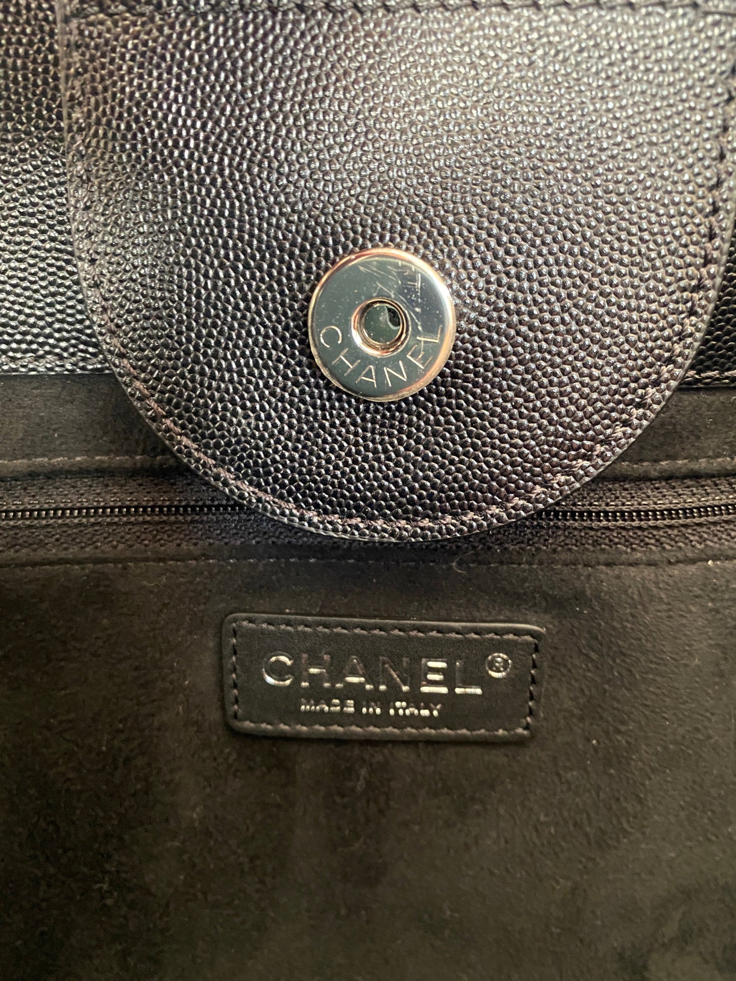 Chanel Deauville Grained Calfskin Leather