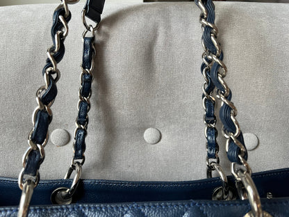 Chanel XL Dark Blue Caviar Grand Shopper Tote (GST)