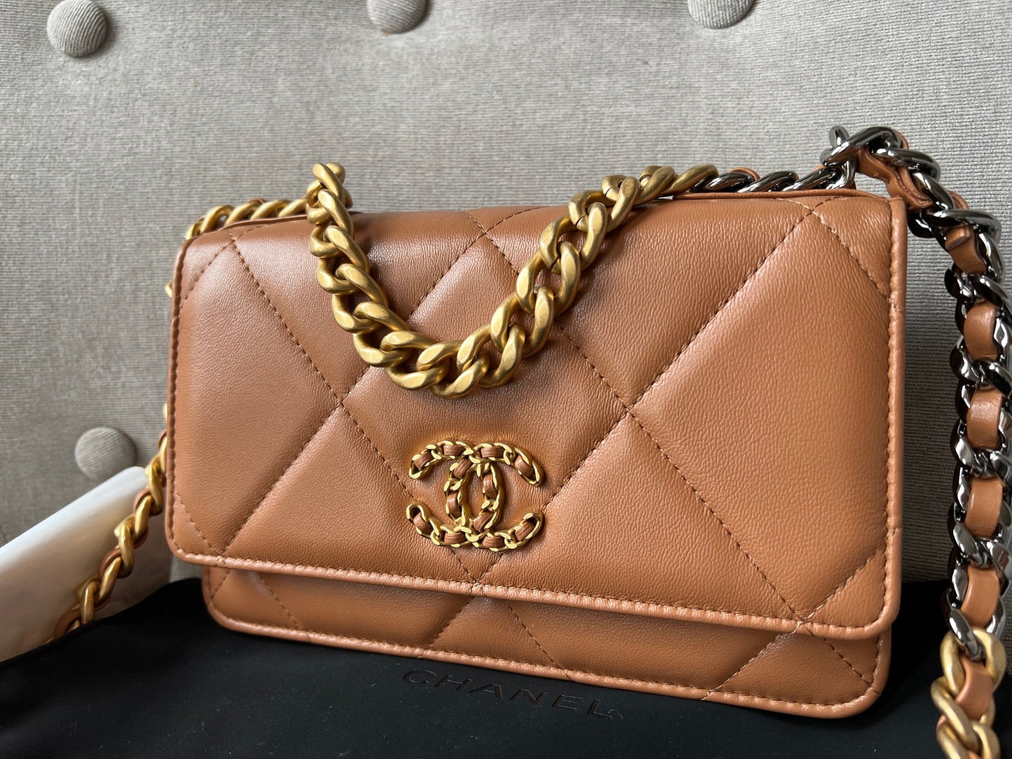 Chanel Caramel 19 Wallet on Chain