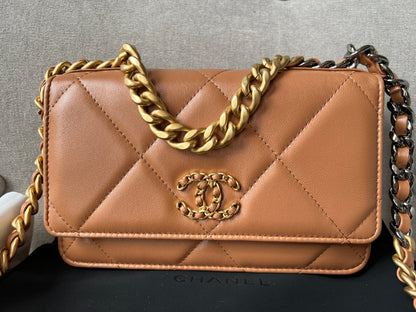 Chanel Caramel 19 Wallet on Chain