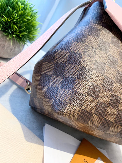 LOUIS VUITTON 2018 Damier Ebene Clapton Backpack In Magnolia