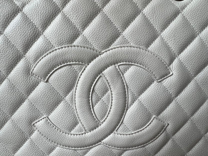 Chanel White Caviar Grand Shopper Tote (GST)