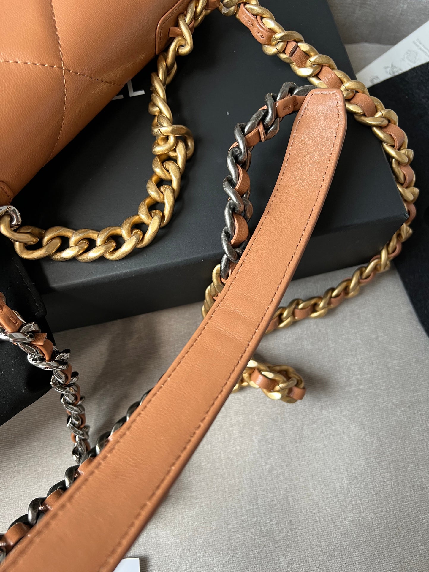 Chanel Caramel 19 Wallet on Chain