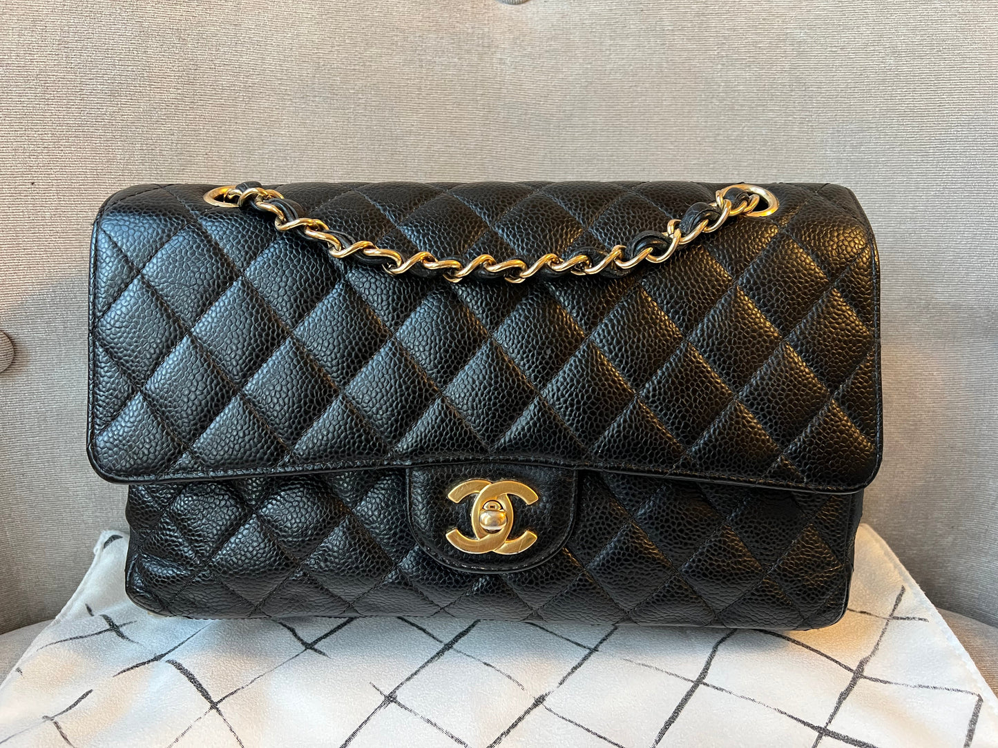 Chanel Medium Classic Flap in Black Caviar (RRP £7,550)