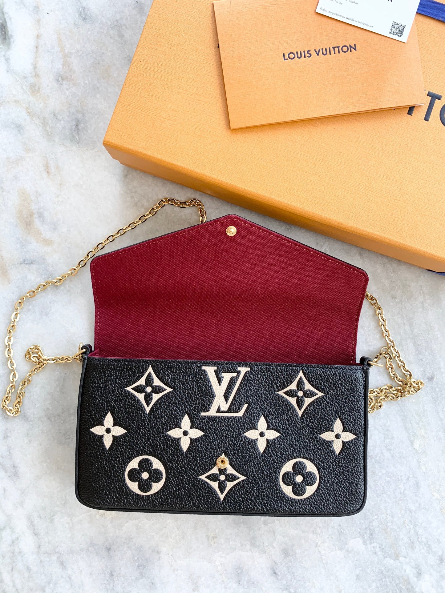 [SOLD]Louis Vuitton  2022 Pochette Felicie GM Bicolor Monogram Crossbody Bag