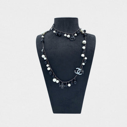 Chanel CC & pearls long necklace - 2010s